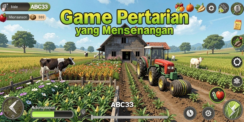 Tampilan gameplay menawan dari ABC33 dengan elemen pertanian yang menarik.