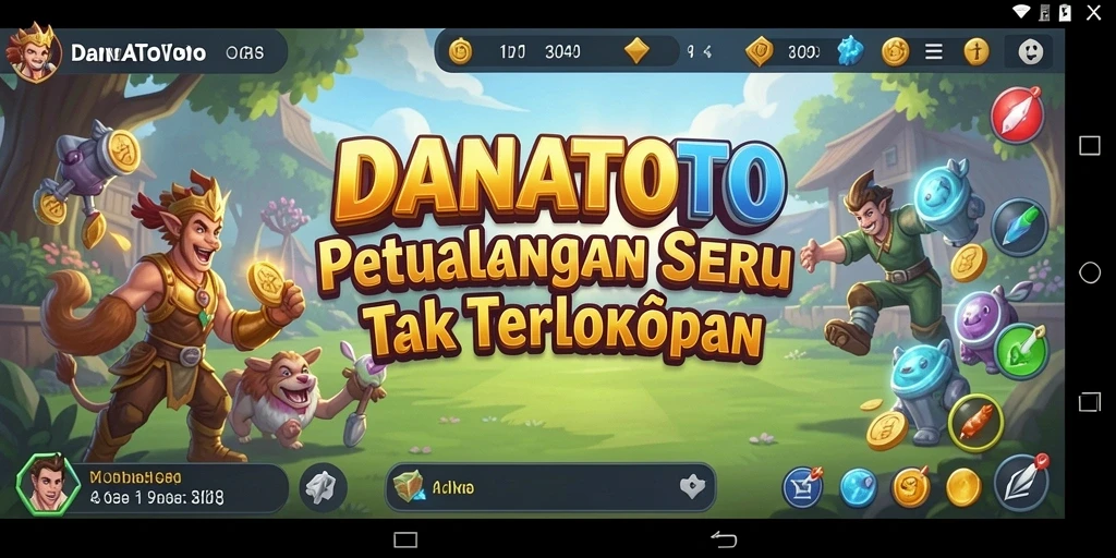 Tangkapan layar gameplay DANATOTO dengan petualangan menarik.