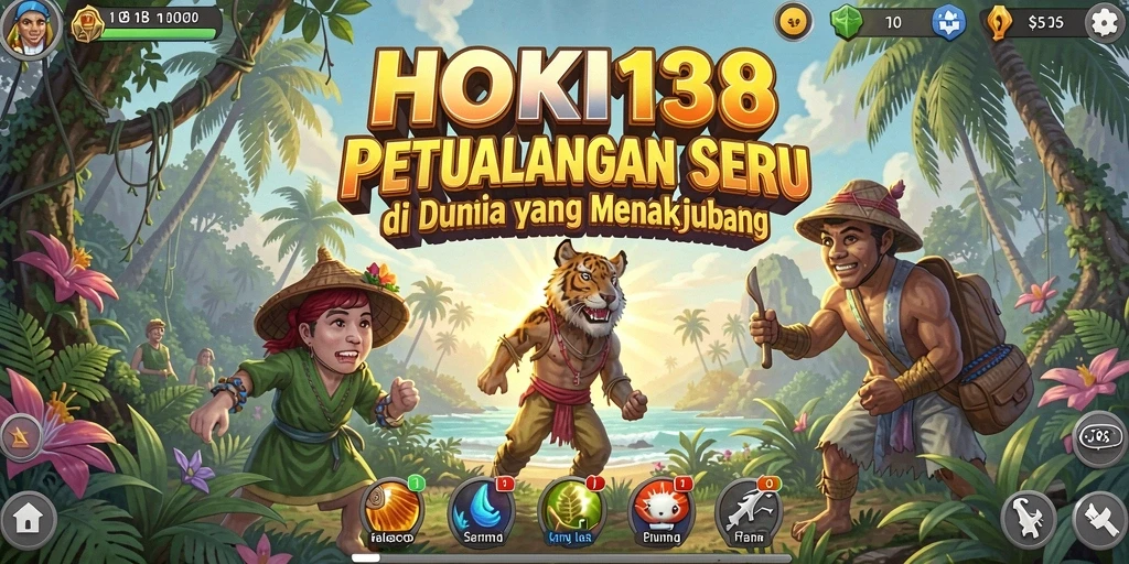 Tampilan gameplay petualangan yang mendebarkan dan penuh warna.