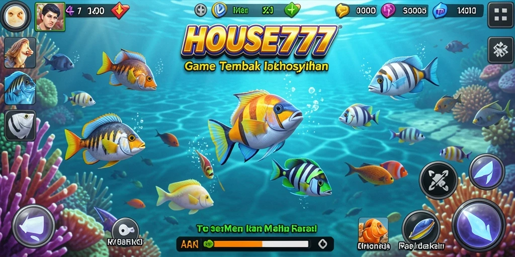 Tangkapan layar utama menampilkan gameplay seru Tembak Ikan.