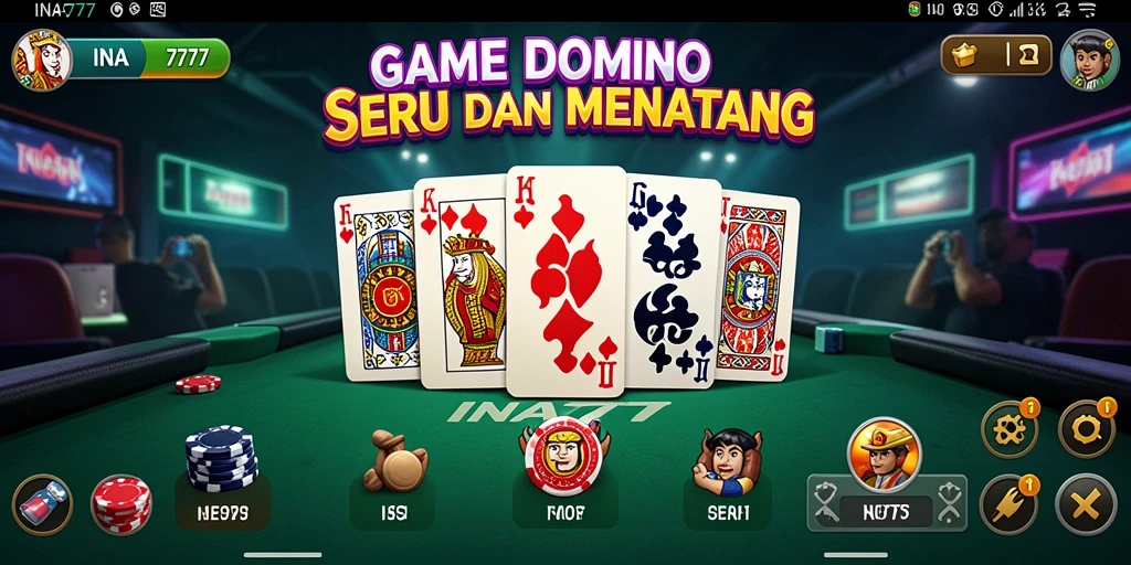 Tampilan gameplay seru dalam game Domino INA777.