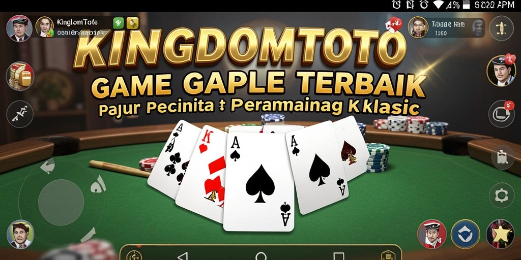 Tampilan gameplay Gaple yang seru di KINGDOMTOTO.