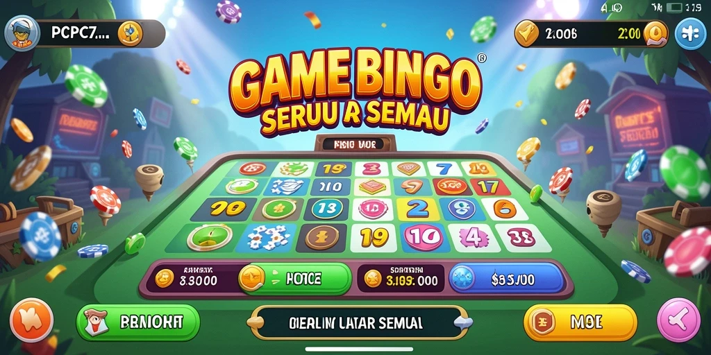 Screenshot PCPC7 menampilkan gameplay Bingo yang menarik dan interaktif.