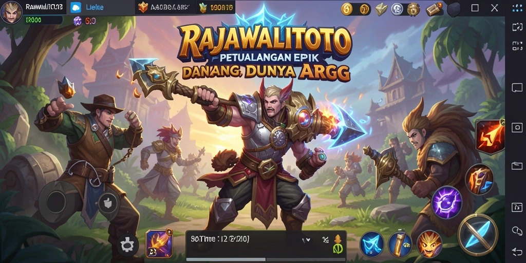 Tampilan gameplay epik RAJAWALITOTO dalam aksi ARPG