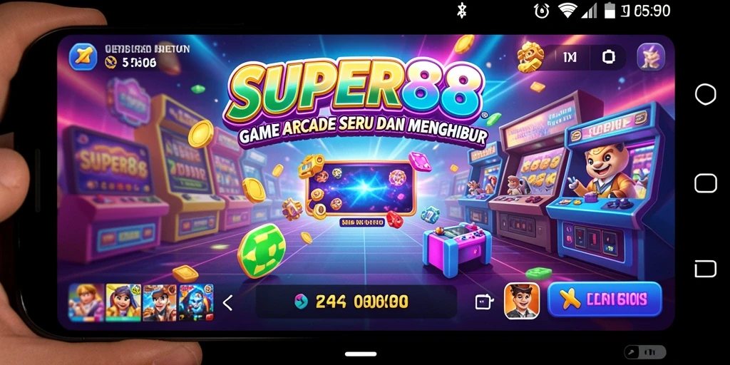 Tampilan gameplay SUPER88 yang menarik dan penuh warna.
